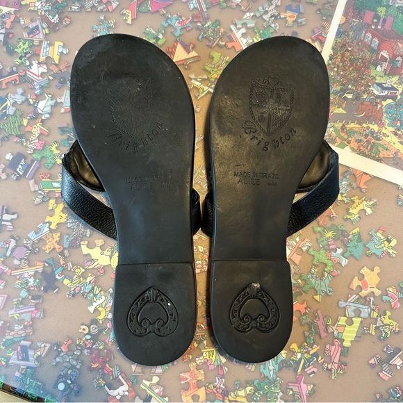 Brighton Leather Sandals with Silver Buckle Accent - Picture 10 of 12